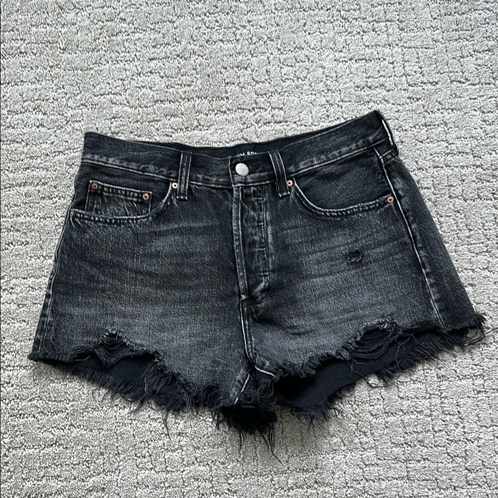 Aritzia Denim Forum Black Ex Boyfriend Jean Shorts size 26